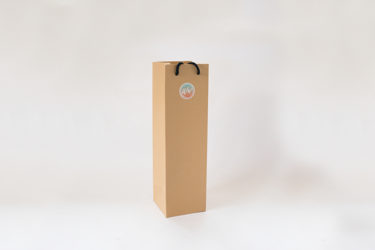 Kraft Bags with Rope Handles - Bottle Bag